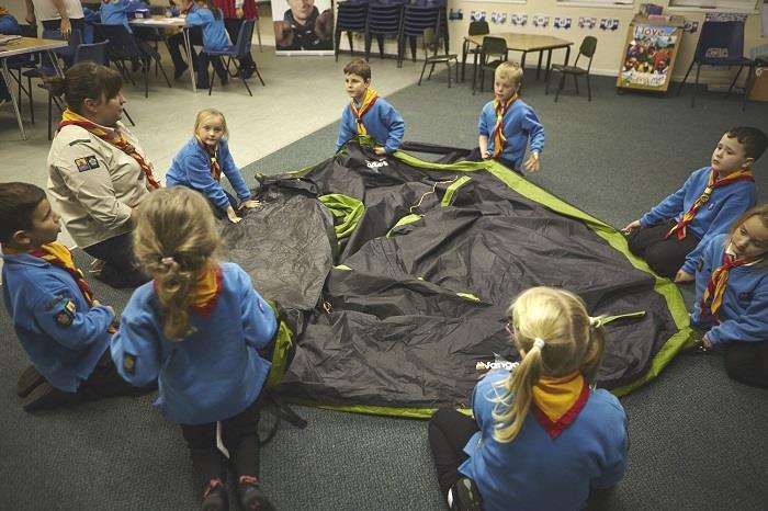 Beavers Pitching a Tent 4